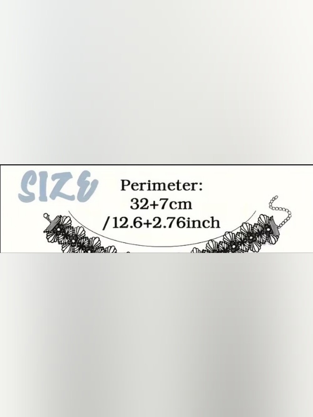 B2G1F Black Floral Choker Necklace - Picture 5 of 5